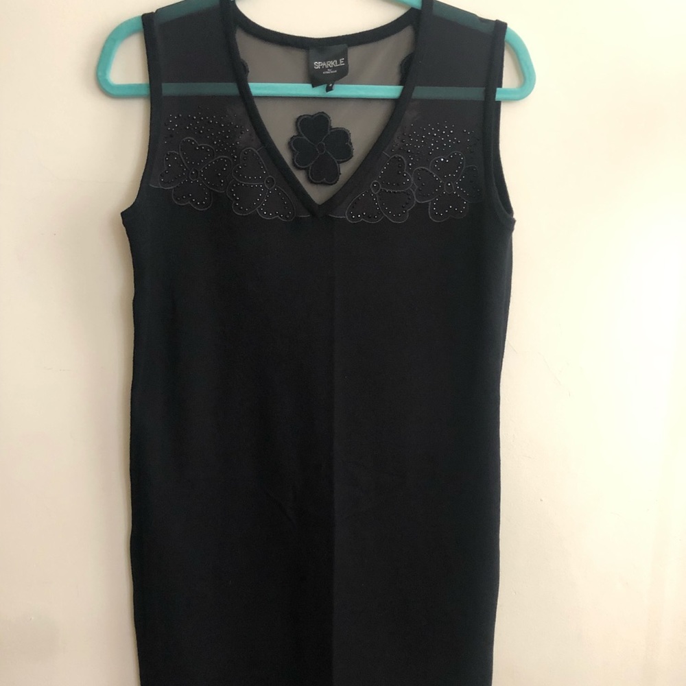 Black knit dress